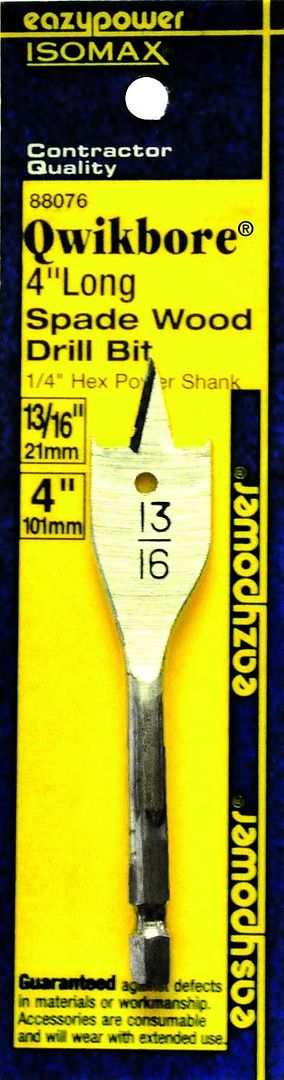 13/16" QWIKBORE 4" SPADE