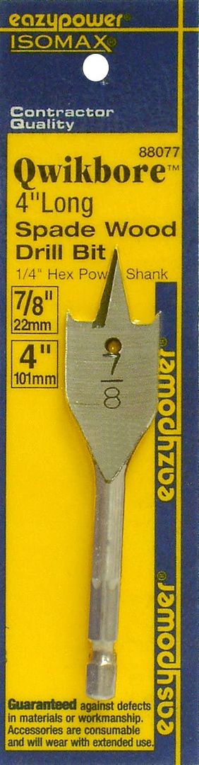 7/8" QWIKBORE 4" SPADE