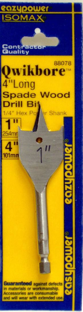 1" QWIKBORE 4" SPADE DRILL