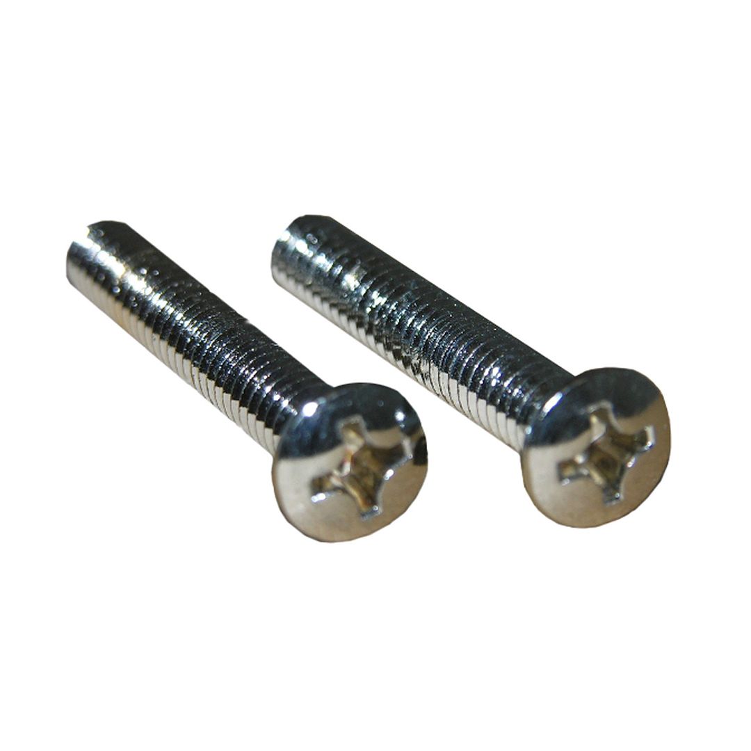 CHROME PLATED 1/4-20T X 1-5/8 WASTE & OVERFLOW SCREWS