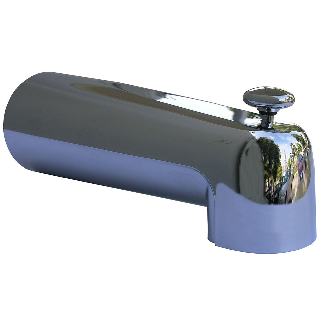 CHROME PLATED EXTRA LONG 4-N-1 DIVERTER SPOUT
