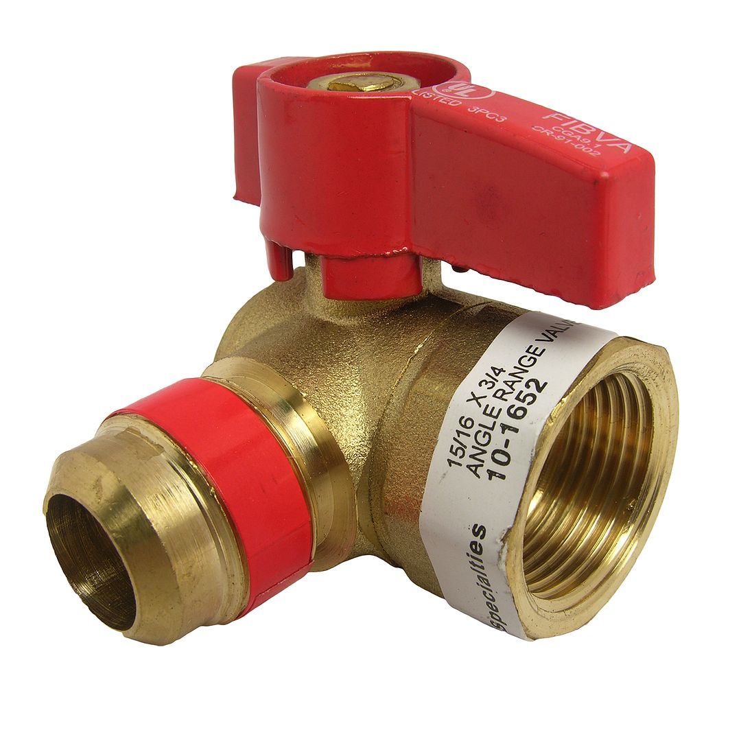 BRASS STRAIGHT GAS BALL VALVE,5/8" FLARE X 3/4" FEMALE PIPE THREAD INLET
