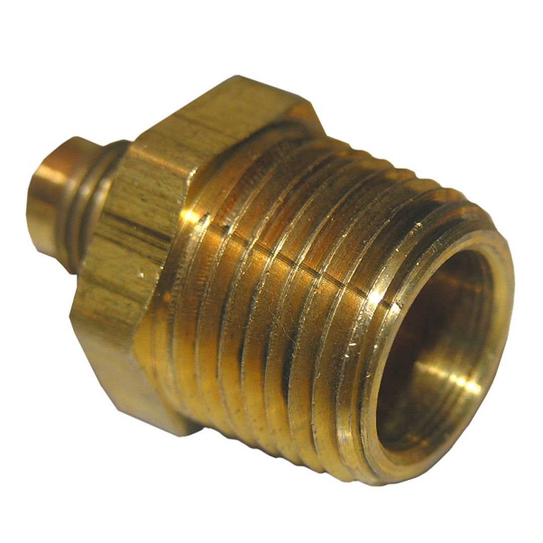 1/4" FLARE X 3/8" MALE PIPE THREAD BRASS ADAPTER