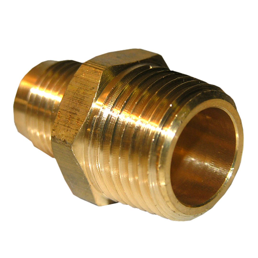 3/8" FLARE X 1/2" MALE PIPE THREAD BRASS ADAPTER
