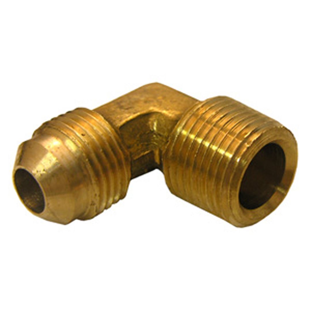 1/2" FLARE X 3/8" MALE PIPE THREAD BRASS ELBOW