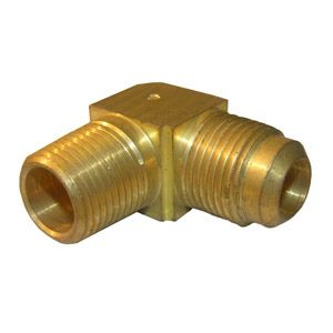 5/8" FLARE X 1/2" MALE PIPE THREAD BRASS ELBOW