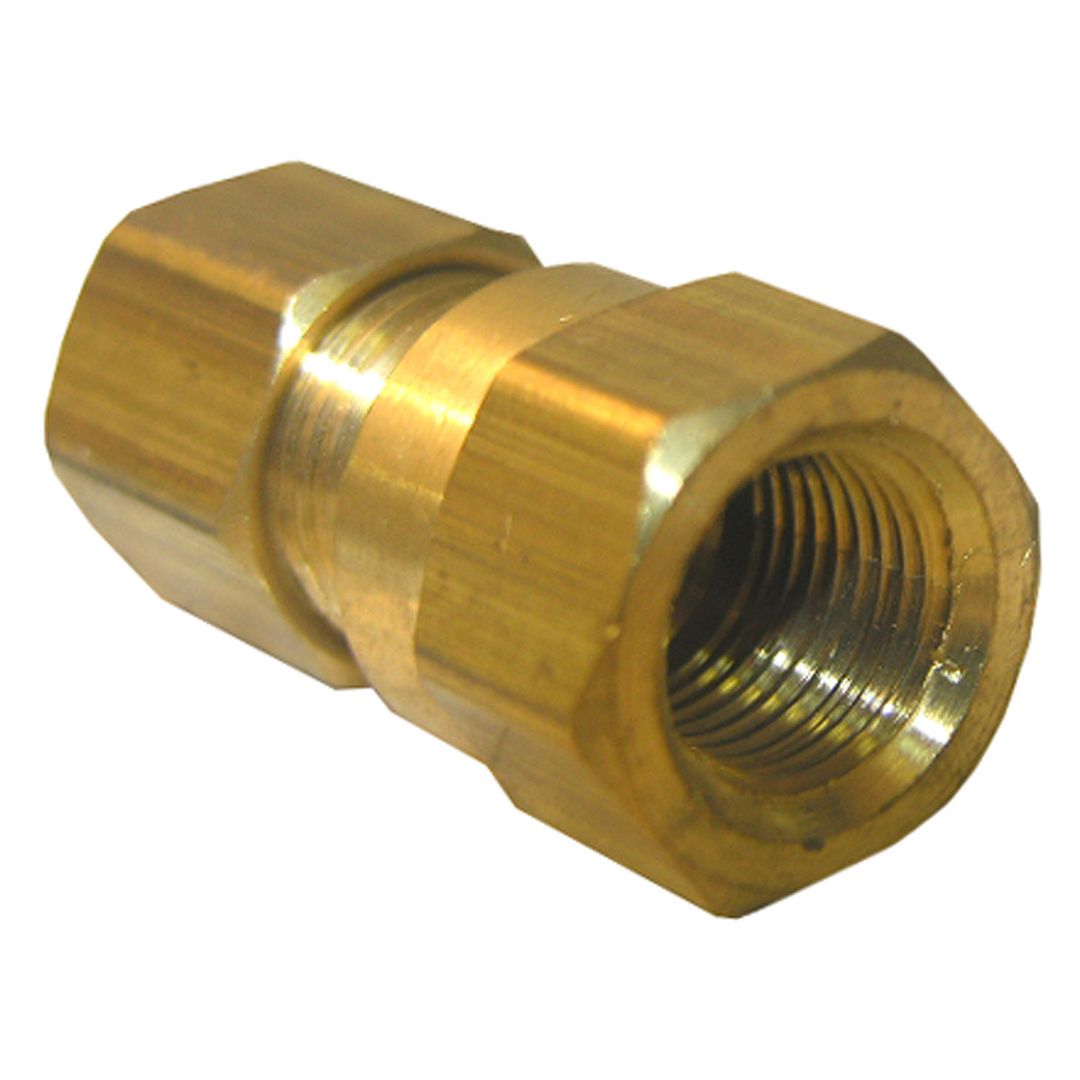 1/8" COMPRESSION X 1/8" FEMALE PIPE THREAD BRASS ADAPTER