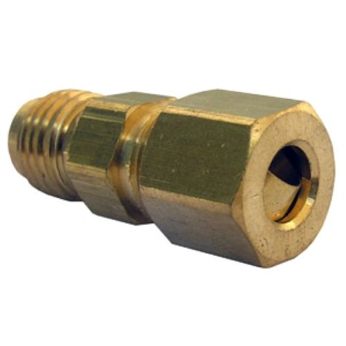 1/4" MALE FLARE X 1/4" COMPRESSION BRASS ADAPTER