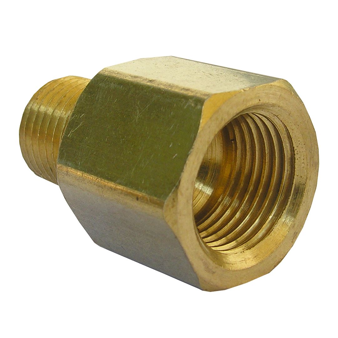 3/8" FEMALE FLARE X 1/4" MALE PIPE THREAD BRASS ADAPTER