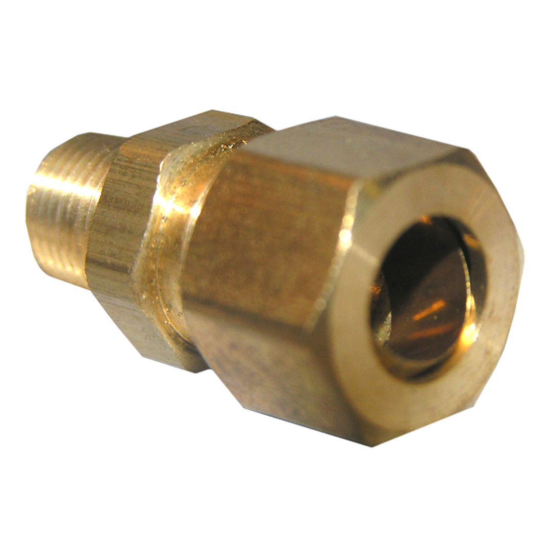 3/8" COMPRESSION X 1/8" MALE PIPE THREAD BRASS ADAPTER