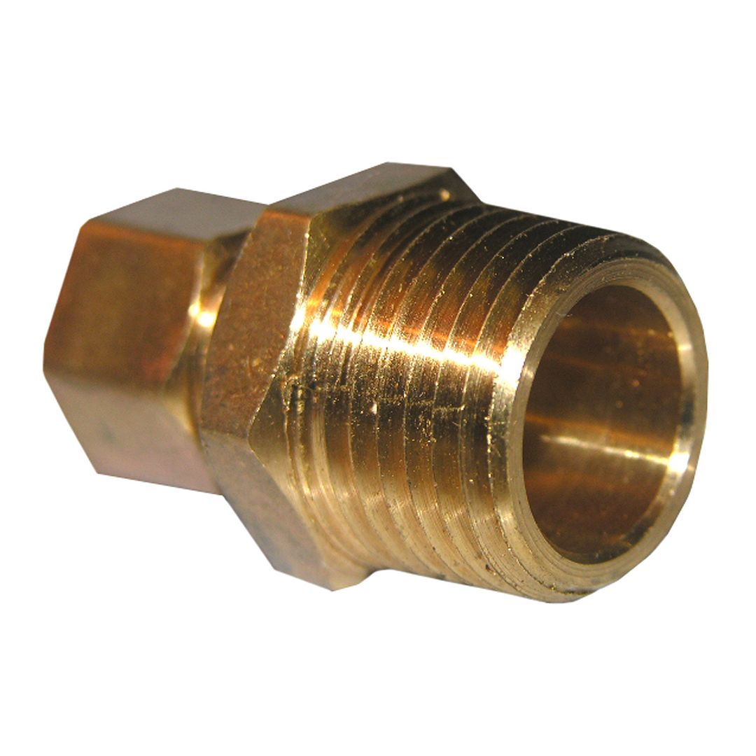 3/8" COMPRESSION X 3/8" MALE PIPE THREAD BRASS ADAPTER