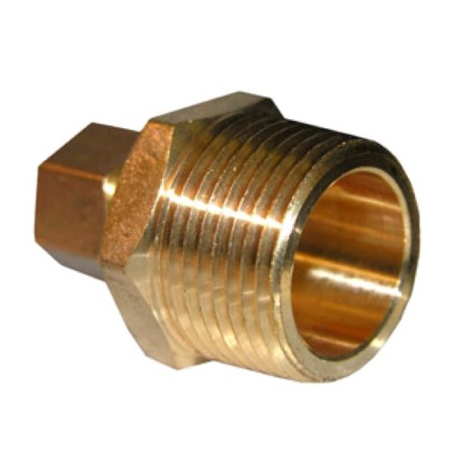 7/16" COMPRESSION X 1/4" MALE PIPE THREAD BRASS ADAPTER