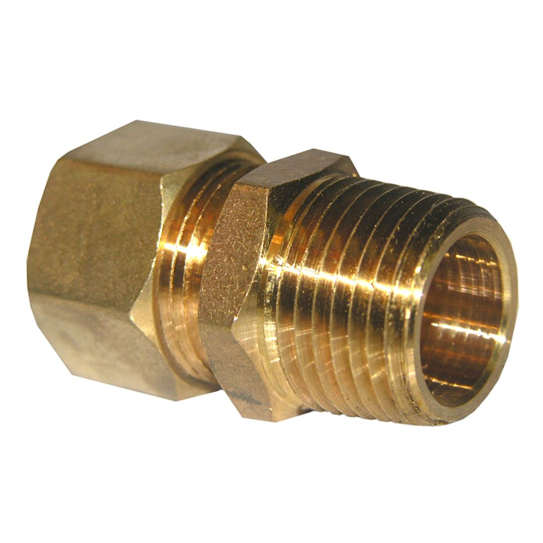 5/8" COMPRESSION X 1/2" MALE PIPE THREAD BRASS ADAPTER