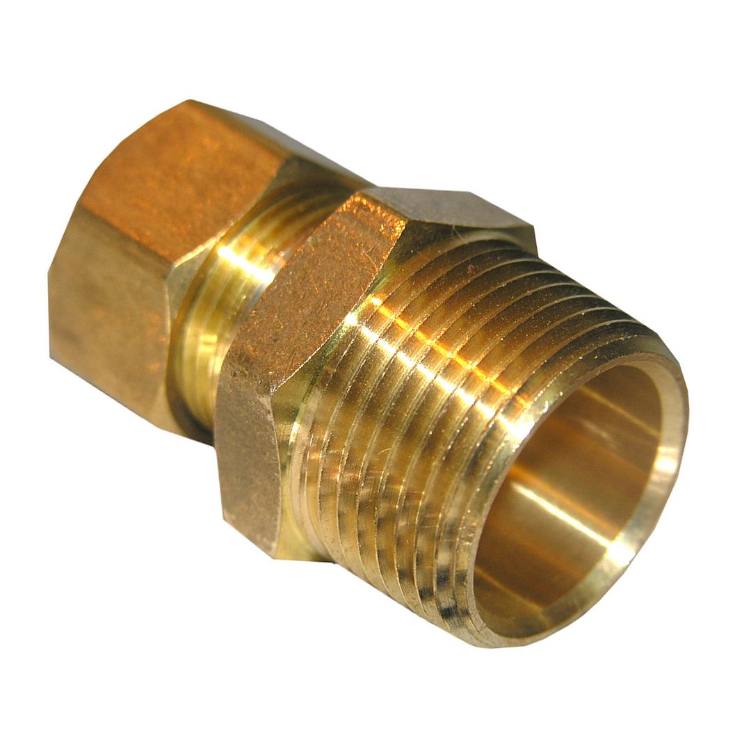 3/4" COMPRESSION X 3/4" MALE PIPE THREAD BRASS ADAPTER