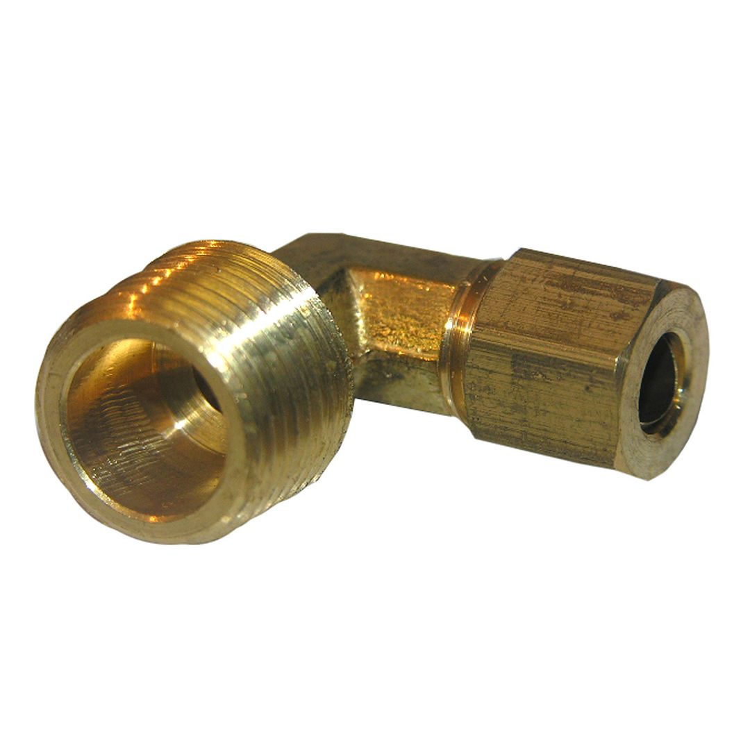 1/4" COMPRESSION X 3/8" MALE PIPE THREAD BRASS ELBOW