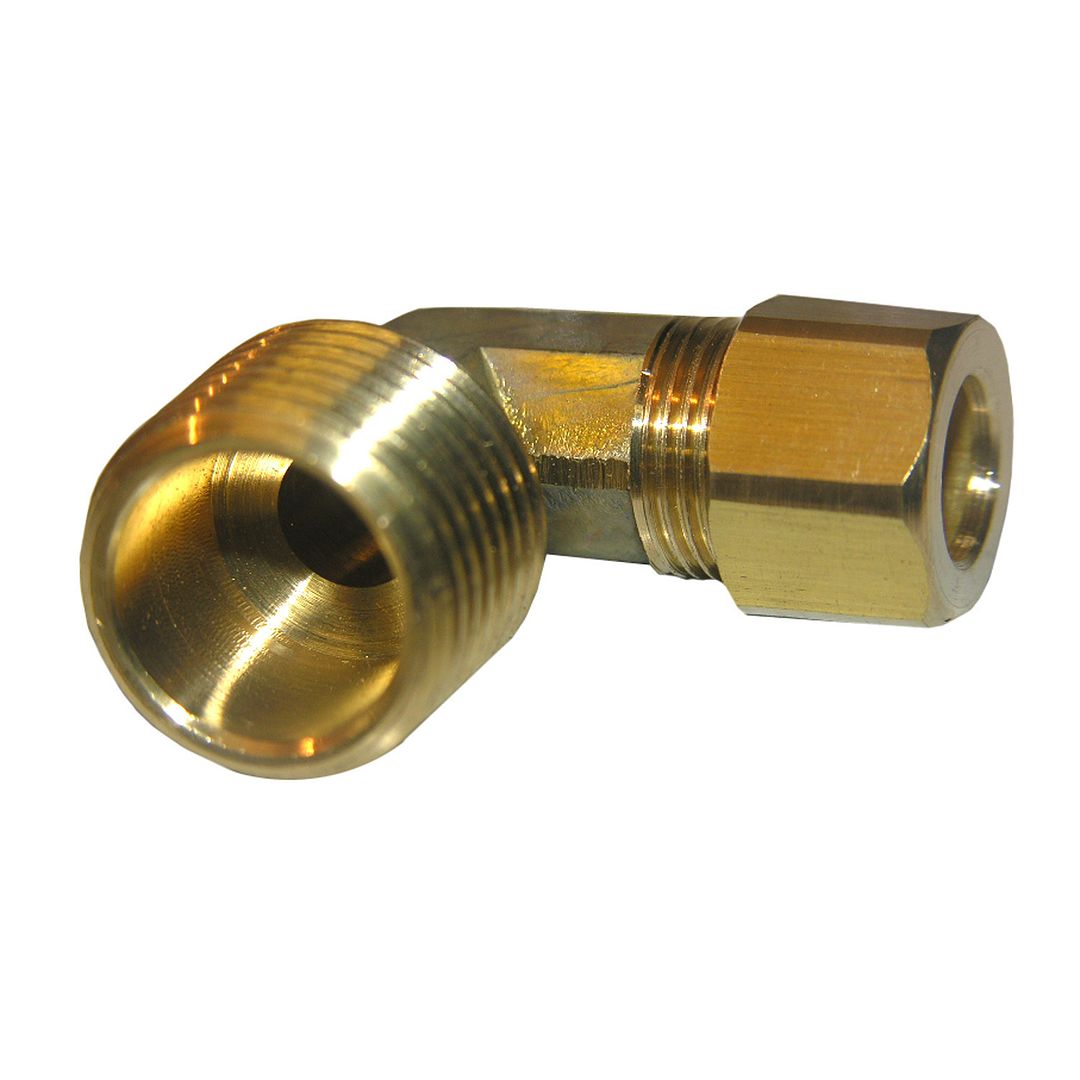 3/8" COMPRESSION X 3/8" MALE PIPE THREAD BRASS ELBOW