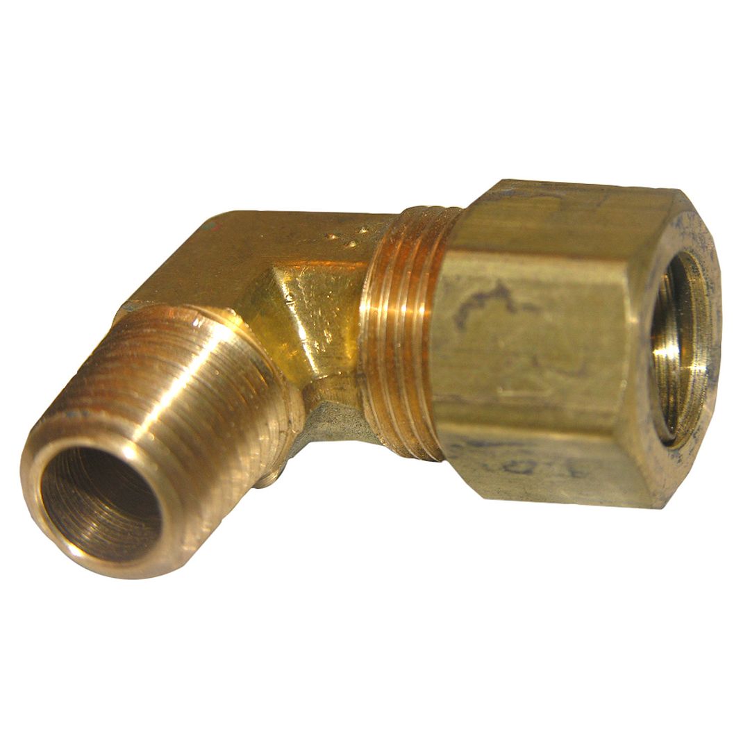 1/2" COMPRESSION X 1/4" MALE PIPE THREAD BRASS ELBOW