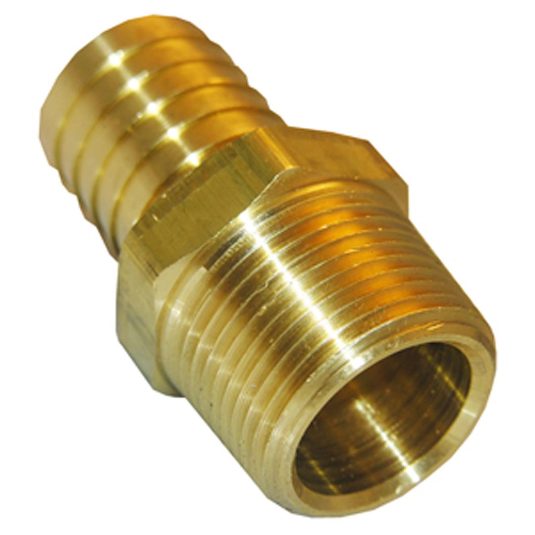 1/8" MALE PIPE THREAD X 3/16" BRASS HOSE BARB ADAPTER