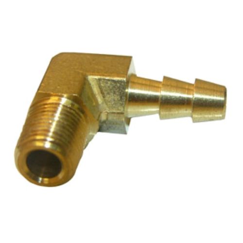 1/4" MALE PIPE THREAD X 1/4" BRASS HOSE BARB ELBOW