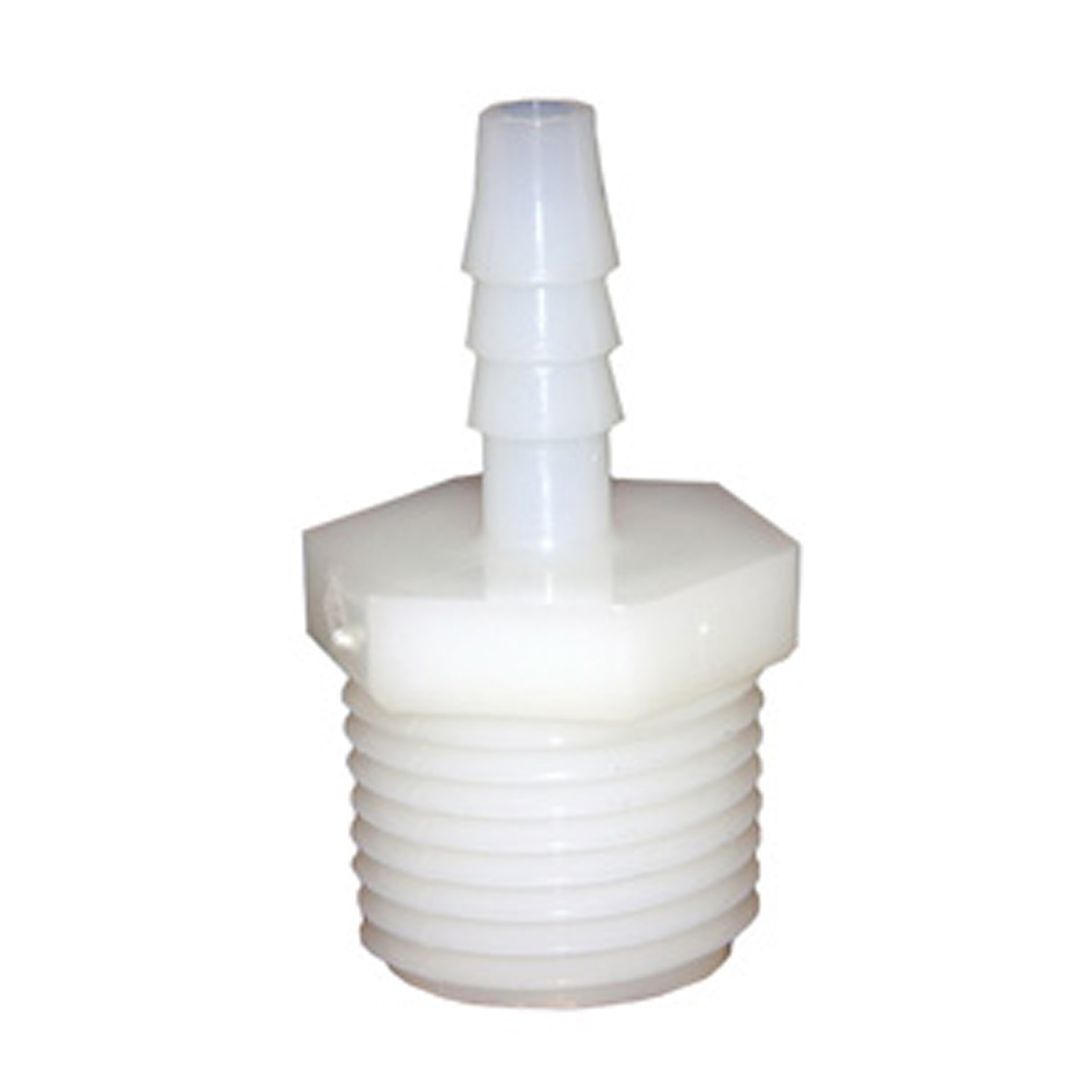 NYLON BARB FITTING, 1/4" X 3/8", INSERT X MALE PIPE ADAPTER