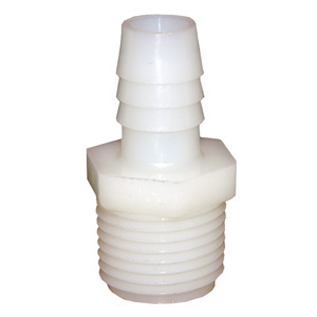 NYLON BARB FITTING, 5/8" X 3/8", INSERT X MALE PIPE ADAPTER