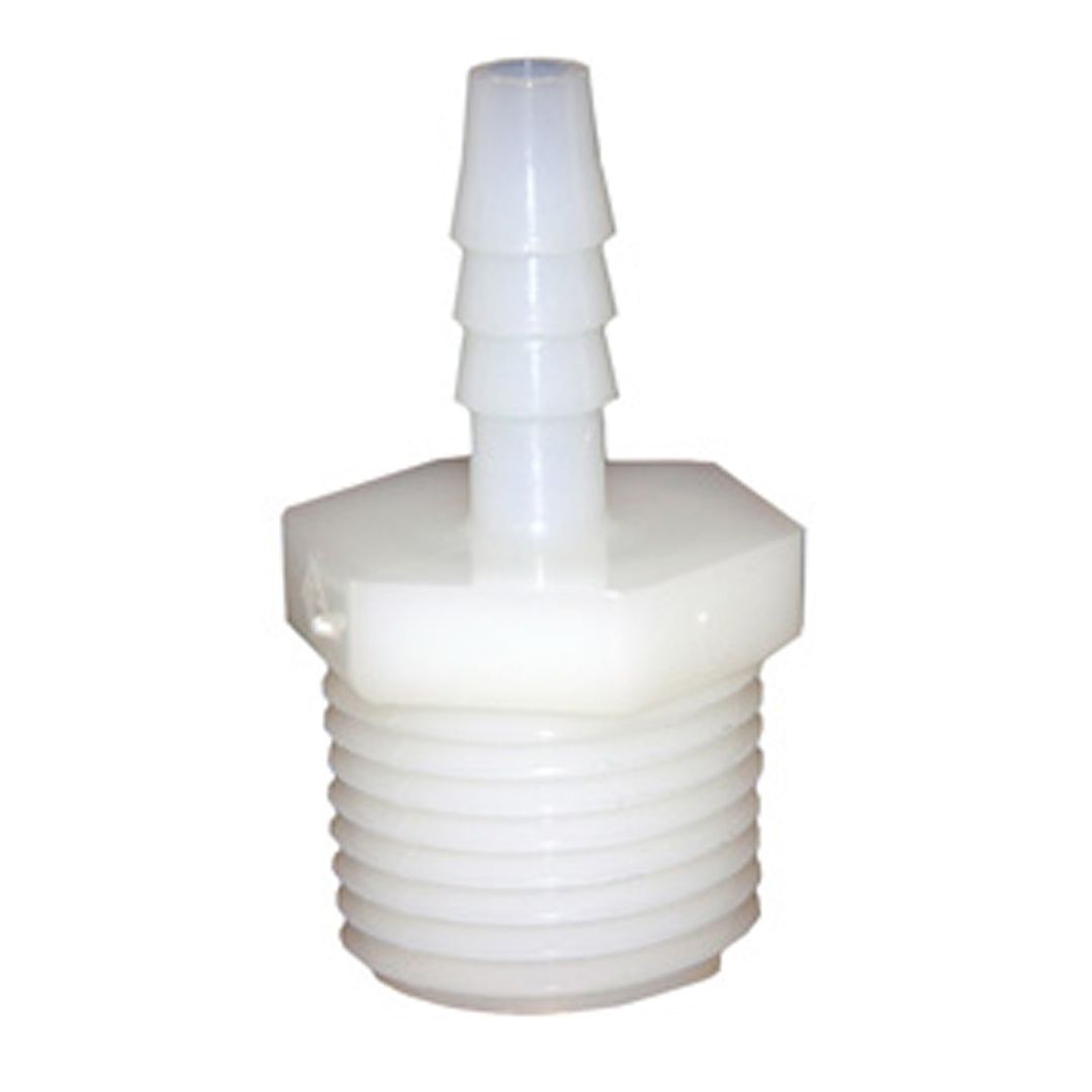 NYLON BARB FITTING 3/8" X 1/2" INSERT X MALE PIPE ADAPTER