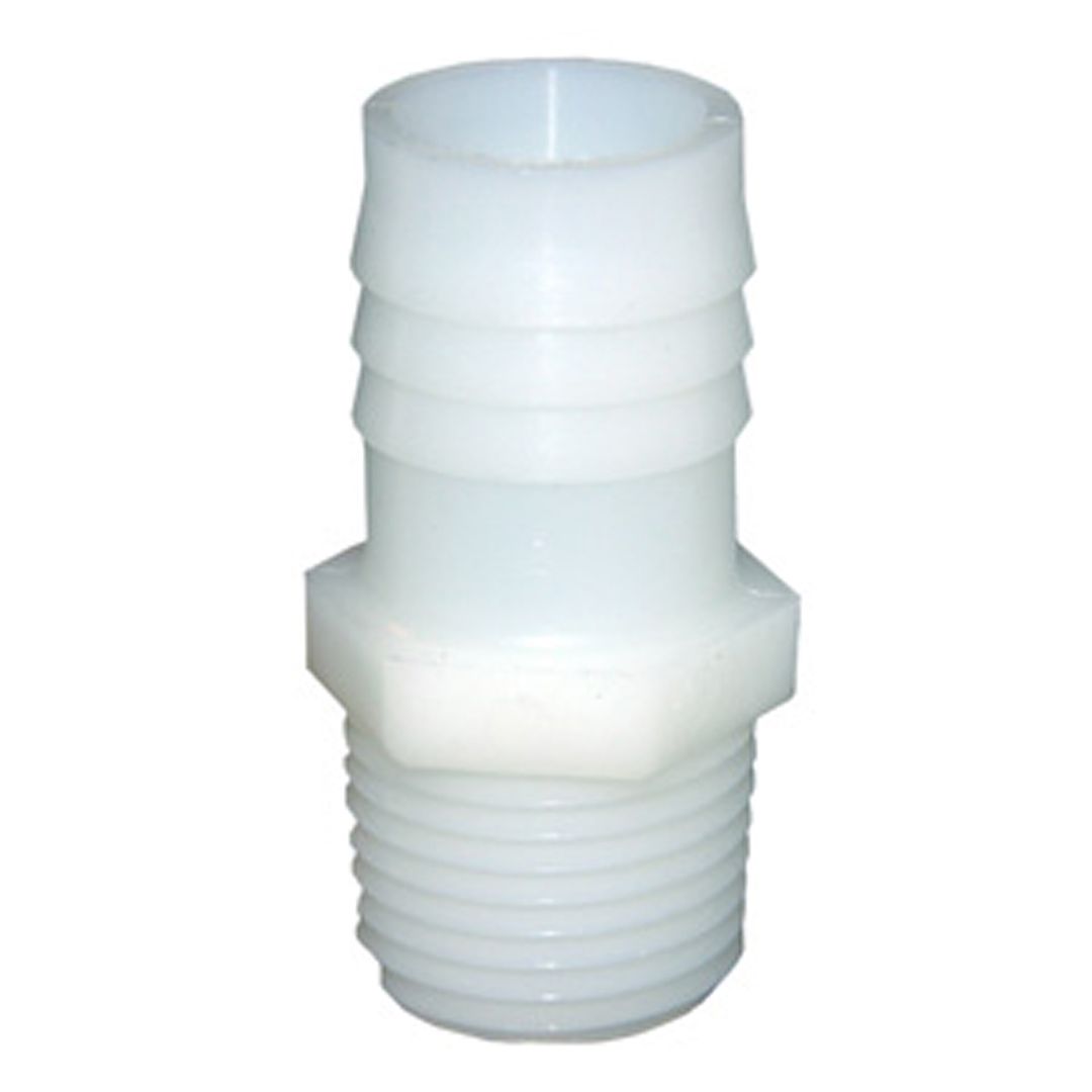 NYLON BARB FITTING 3/4" X 1/2" INSERT X MALE PIPE ADAPTER