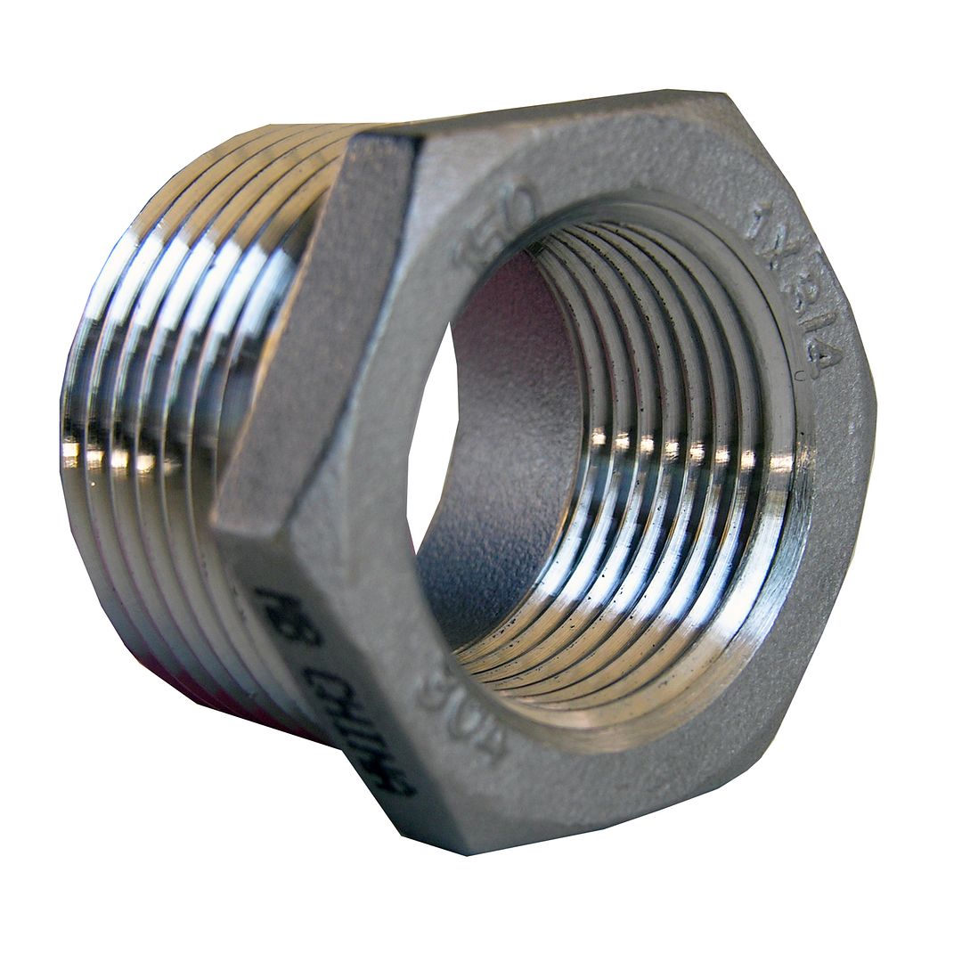 1" X 3/4" STAINLESS STEEL HEX BUSHING
