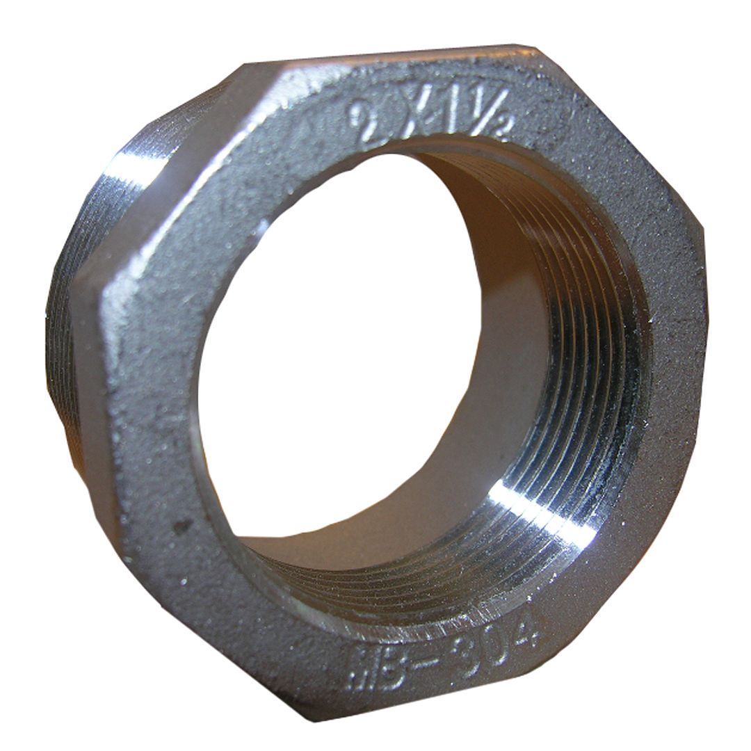 2" X 1-1/2" STAINLESS STEEL HEX BUSHING