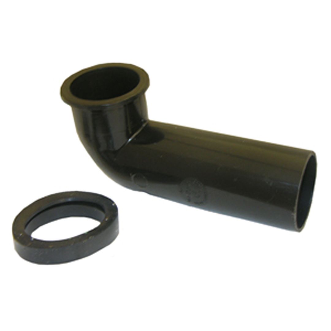 PLASTIC DISPOSAL DRAIN OUTLET ELBOW W/SEAL