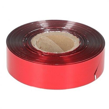 Red Rooster Bird Control Ribbon - Mylar, Red/Silver, 31/32" x 500'