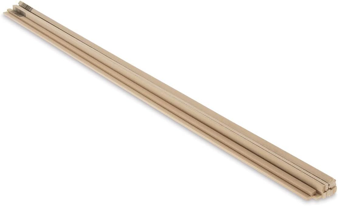 Midwest 4046 Basswood Strip, 1/8"X1/4", Multicolor