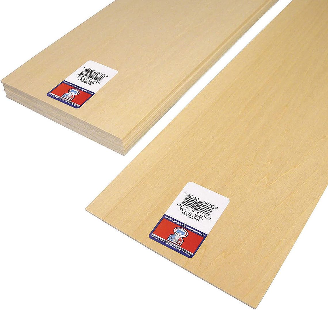 Midwest 4125 Basswood Sheet 24"-1/16"X6"