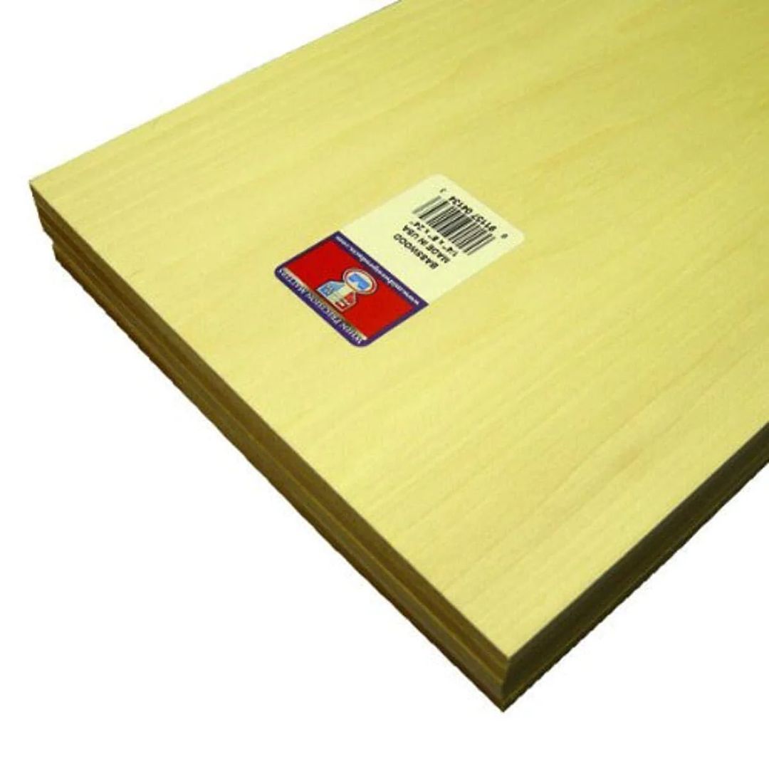 Midwest Products 4134 1/4" x 8" x 24" Basswood Sheet