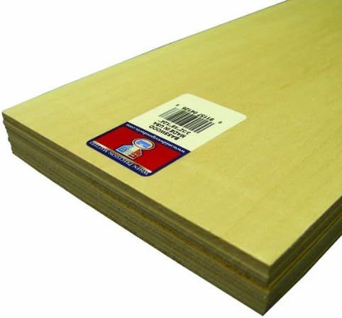 Midwest 4126 Micro-Cut Quality Basswood Sheet, 0.09x6x24 In.