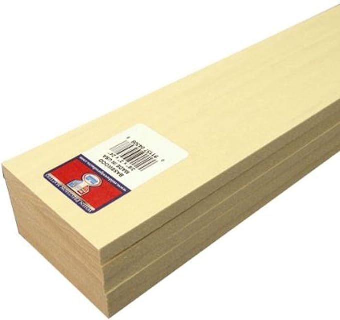 Midwest Products 4308 Micro-Cut Quality Basswood Sheet, 0.375x3x24 Inch