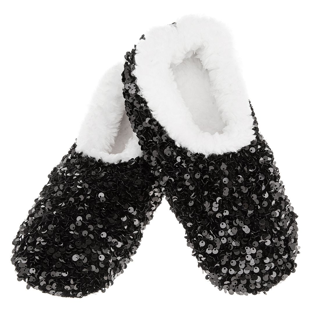 Snoozies Glitzer Pailletten superweiche Sherpa Damen Hausschuhe Größe & Farbe wählbar - Bild 5 von 16