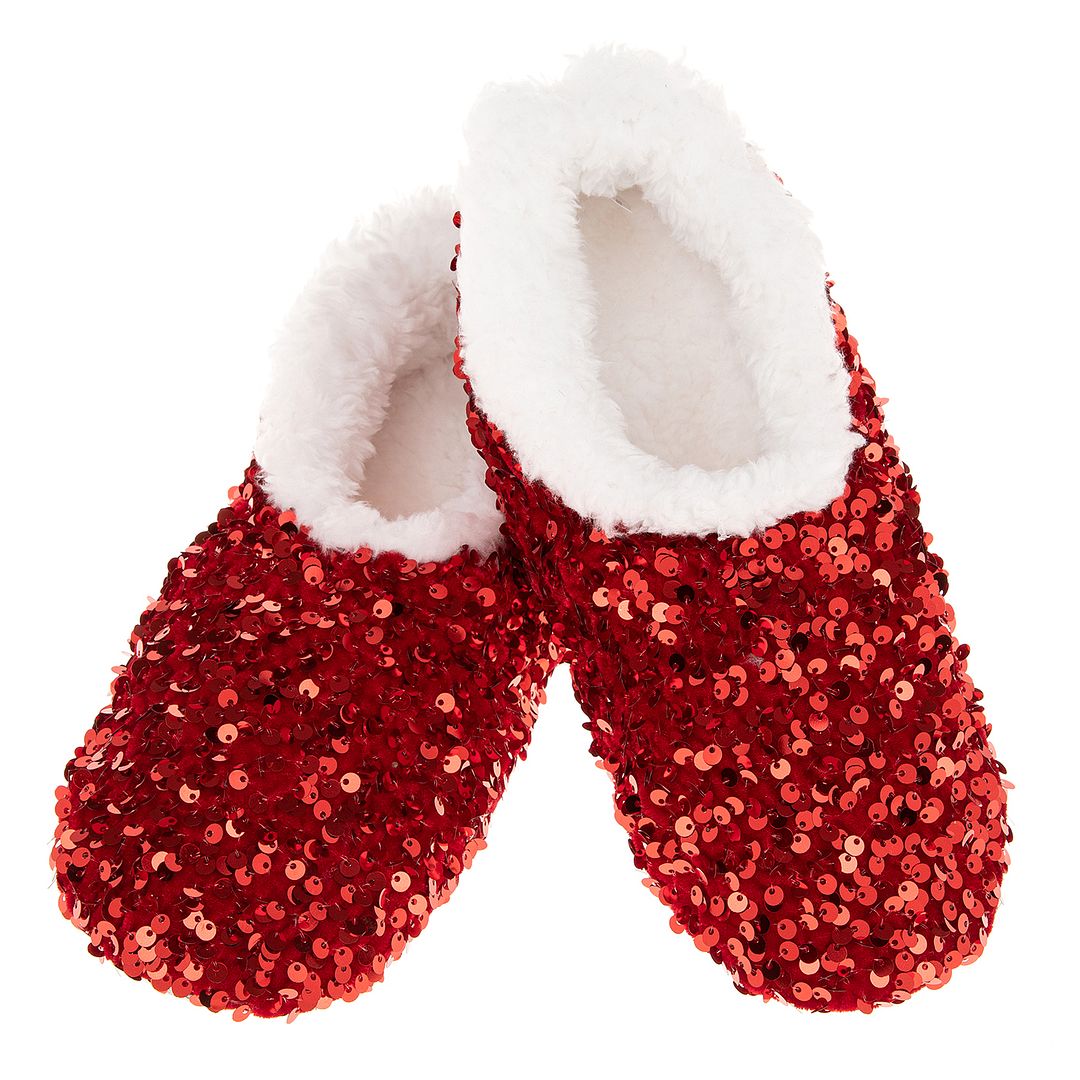Snoozies Glitzer Pailletten superweiche Sherpa Damen Hausschuhe Größe & Farbe wählbar - Bild 12 von 16