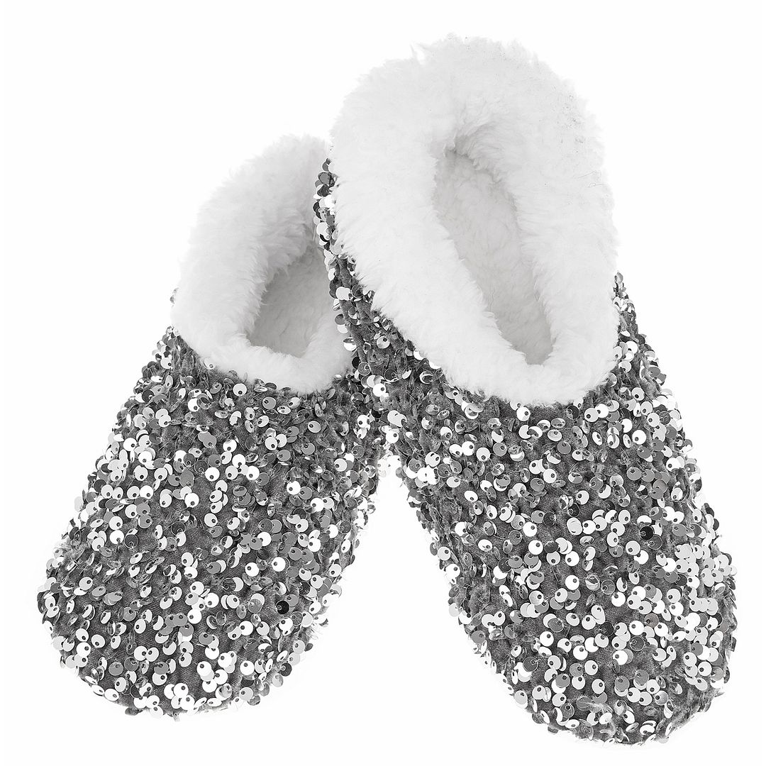 Snoozies Glitzer Pailletten superweiche Sherpa Damen Hausschuhe Größe & Farbe wählbar - Bild 15 von 16