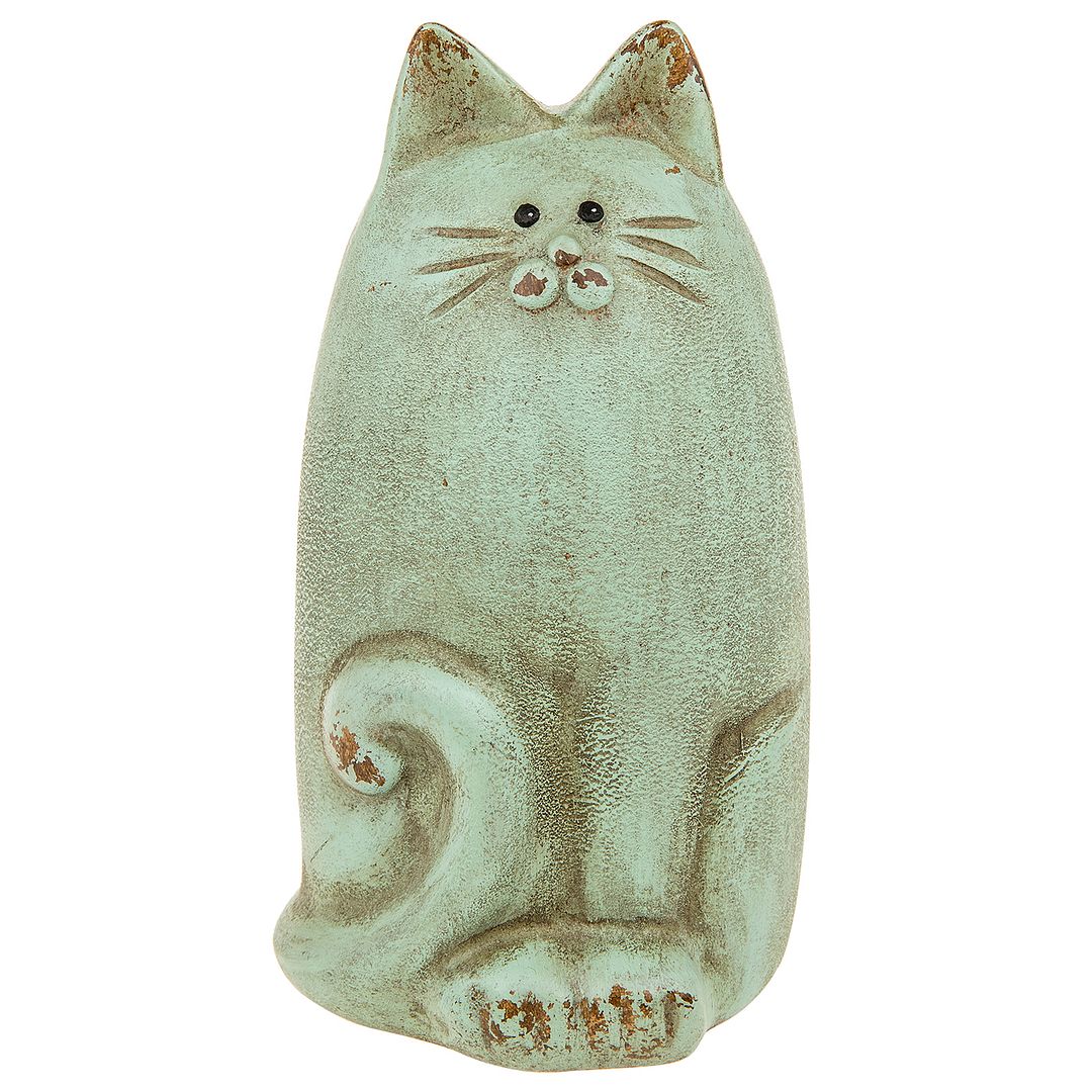 Shudehill Country Cat Statue in two choices - Round Grey or Aqua Slim - Foto 3 di 3