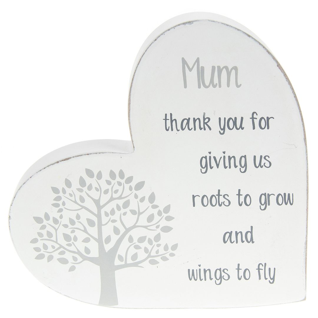 Tree of Life Grey Standing Heart Message Plaque - Mum Nan Friends Family Home - Picture 4 of 9