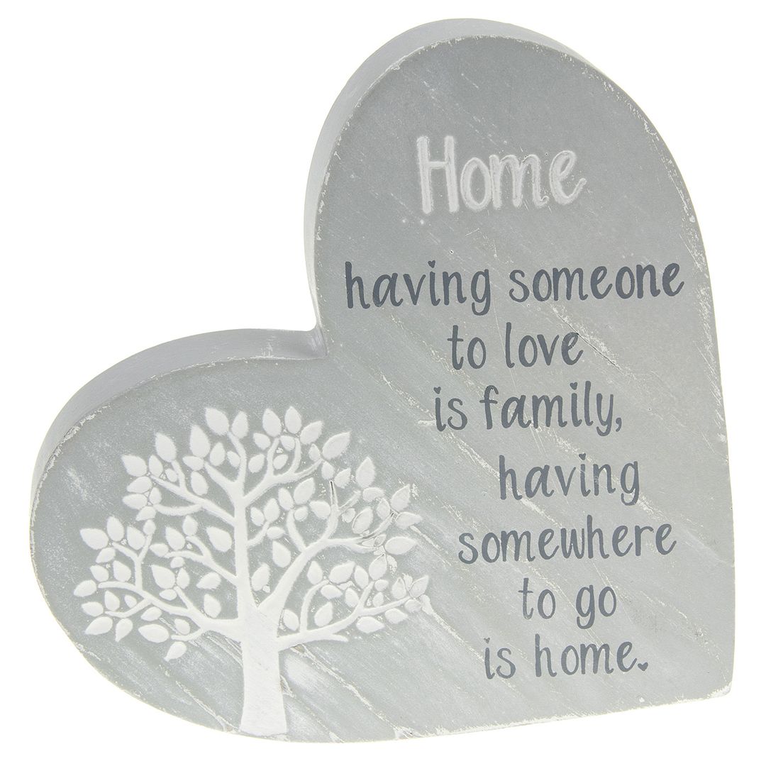 Tree of Life Grey Standing Heart Message Plaque - Mum Nan Friends Family Home - Picture 8 of 9