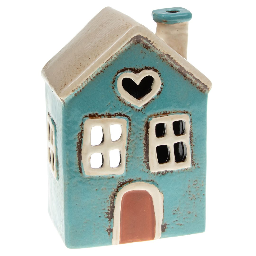 Village Pottery Tealight House Indipendente - Design Cuore - Scelta del colore - Foto 3 di 6