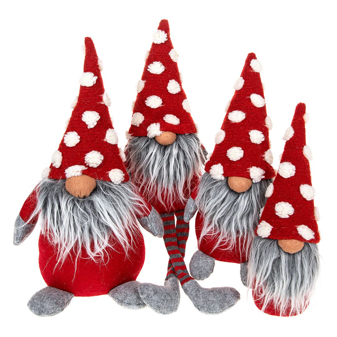 Shudehill - Christmas Jolly Spotty Red & White Gonks - Variety of sizes & Styles - Picture 5 of 8