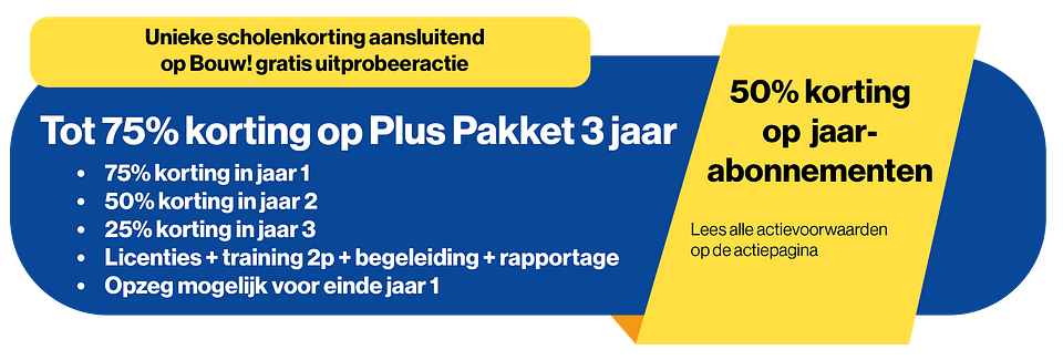 kortingsbanner bouw actie