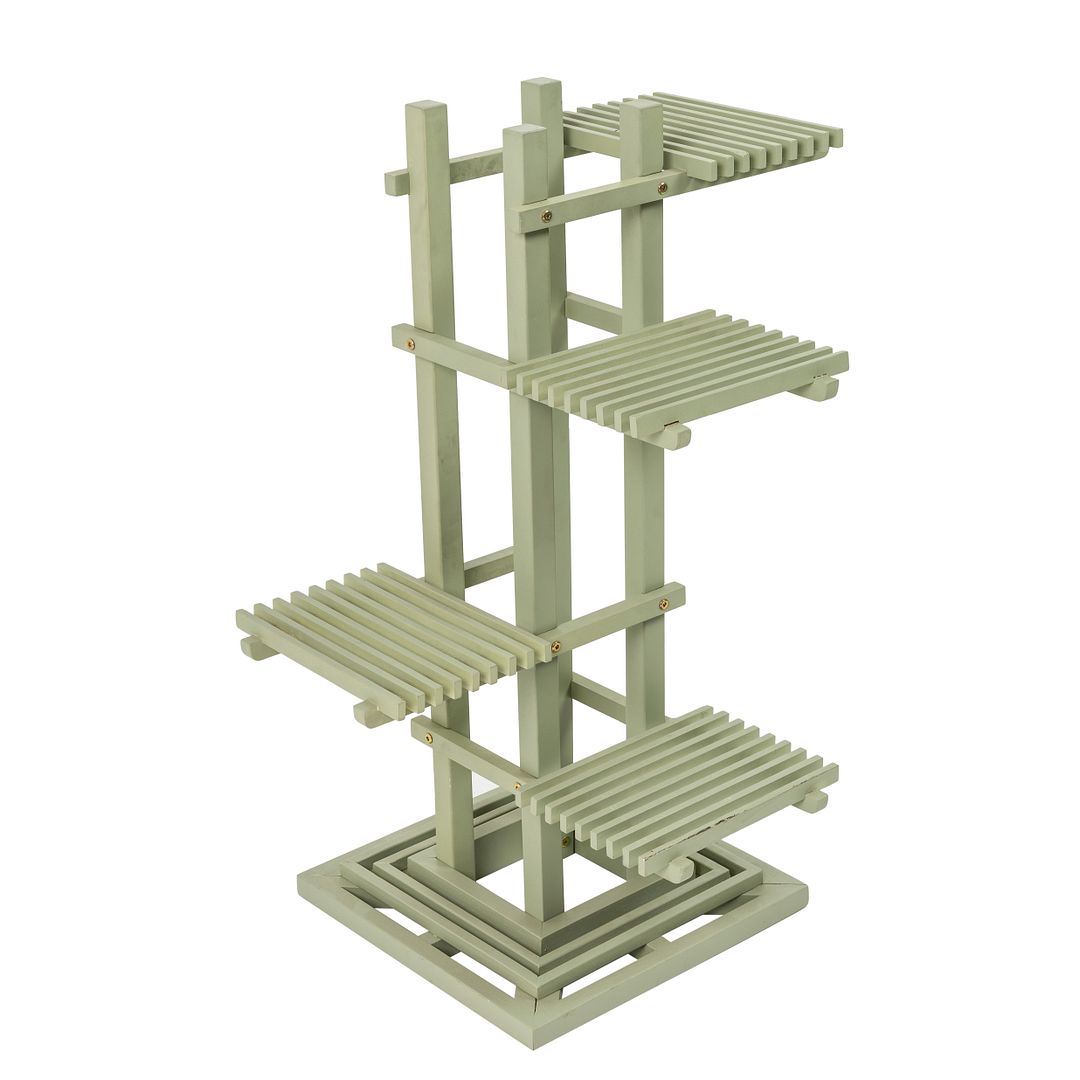 Florenity Plant Stand in Blue, Grey & Green - Picture 4 of 5