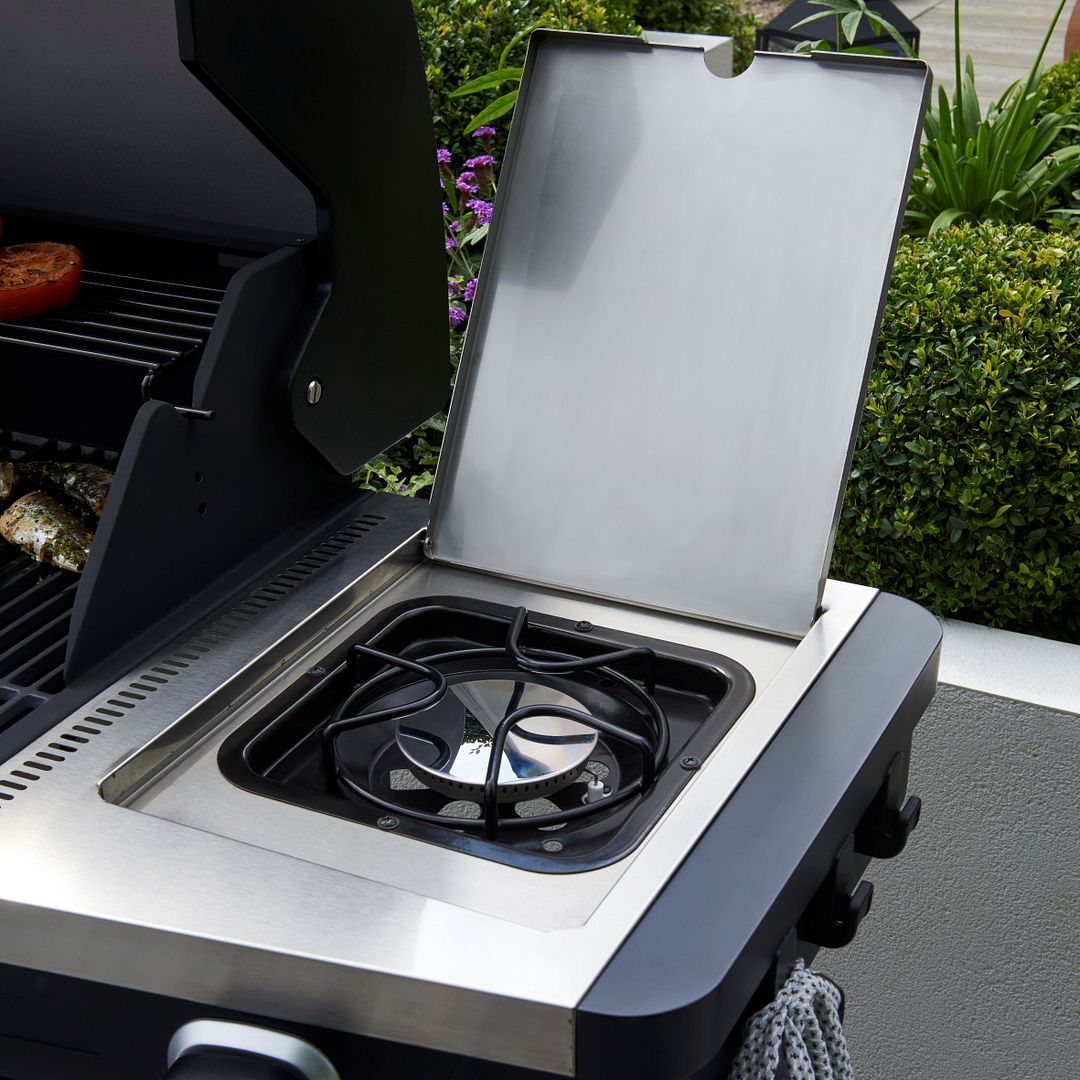 Norfolk Grills Atlas BBQ with Side Burner & Cabinet - Picture 7 of 23