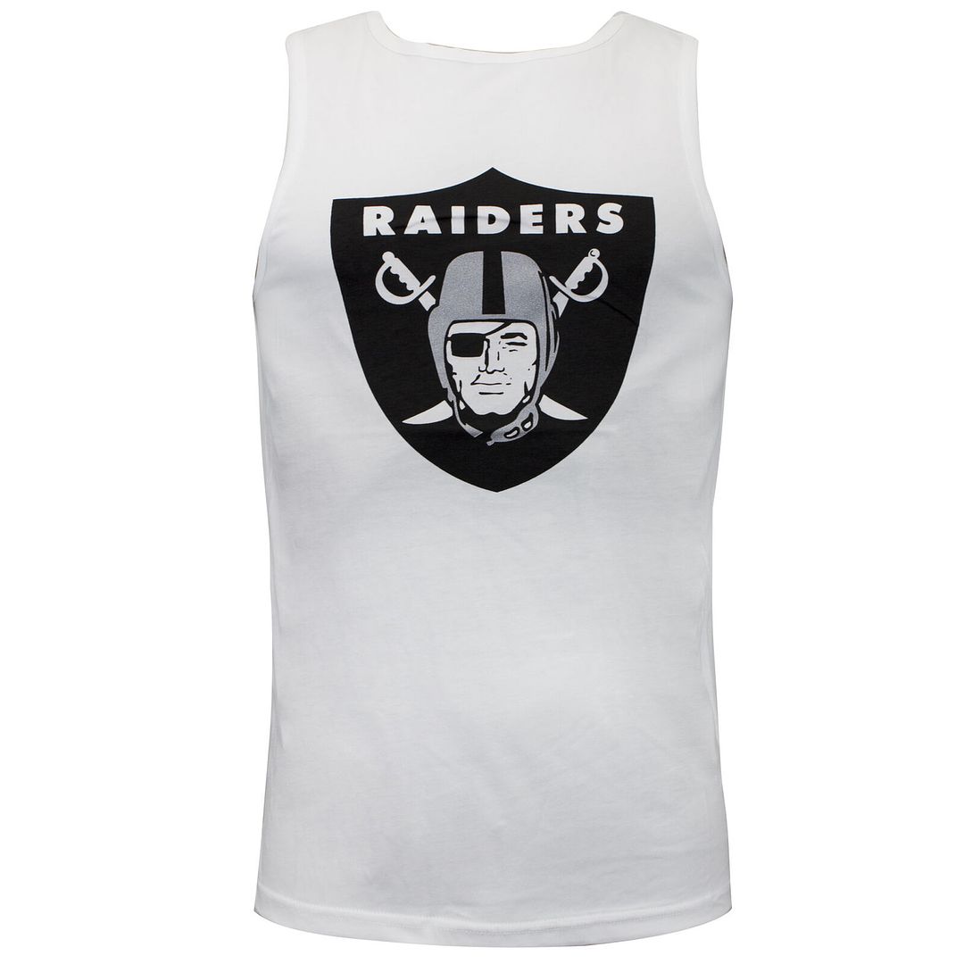 Fanatics Oakland Raiders Crew Neck Sleeveless White Mens Vest 1566MWHT1ADORA