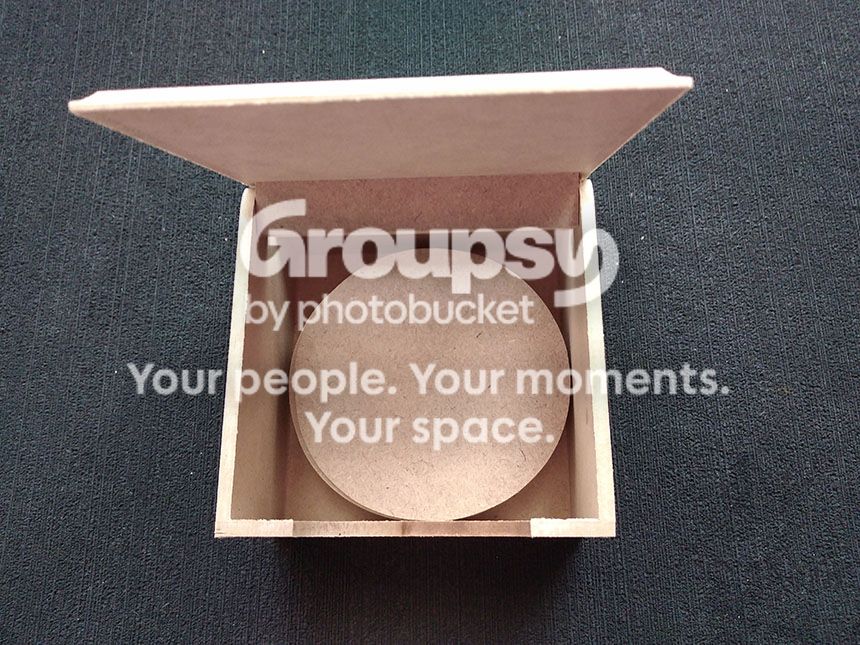 Portavasos en caja de MDF x6 piezas para decorar manualidades