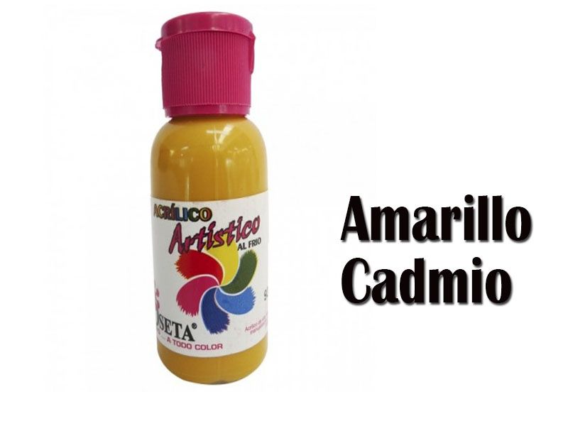 Acrílico artístico al frío Amarillo Cadmio pintura para ceramica